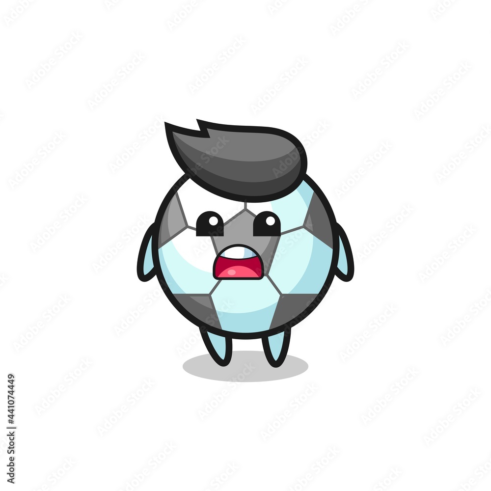 football illustration with apologizing expression, saying I am sorry football illustration with apologizing expression, saying I am sorry