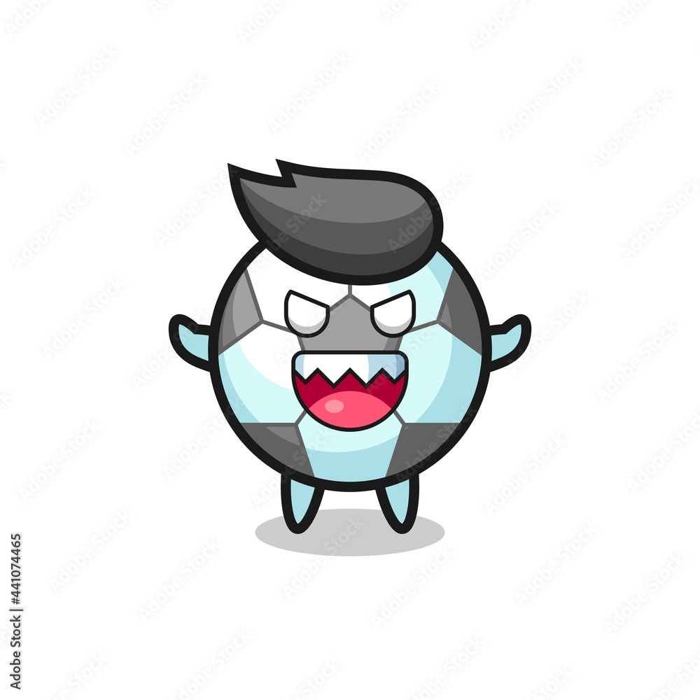 illustration of evil football mascot character