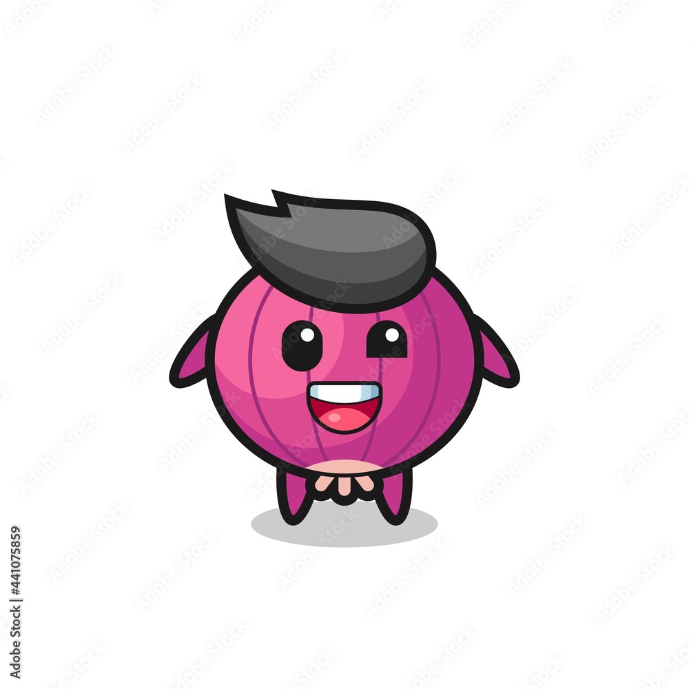Obraz premium illustration of an onion character with awkward poses