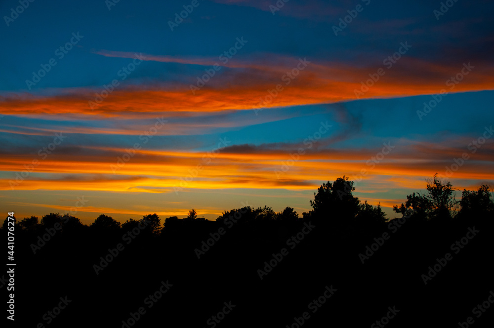 sunset in the mountains