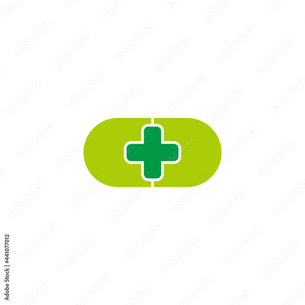 Obraz premium plus medical capsule drug symbol vector