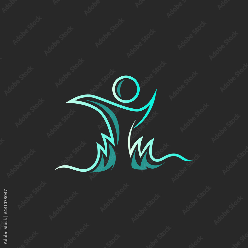 Swimming People Icons Logo Design Vector Swimming People Icons Logo Design Vector