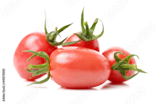 cherry tomatoes on white background 