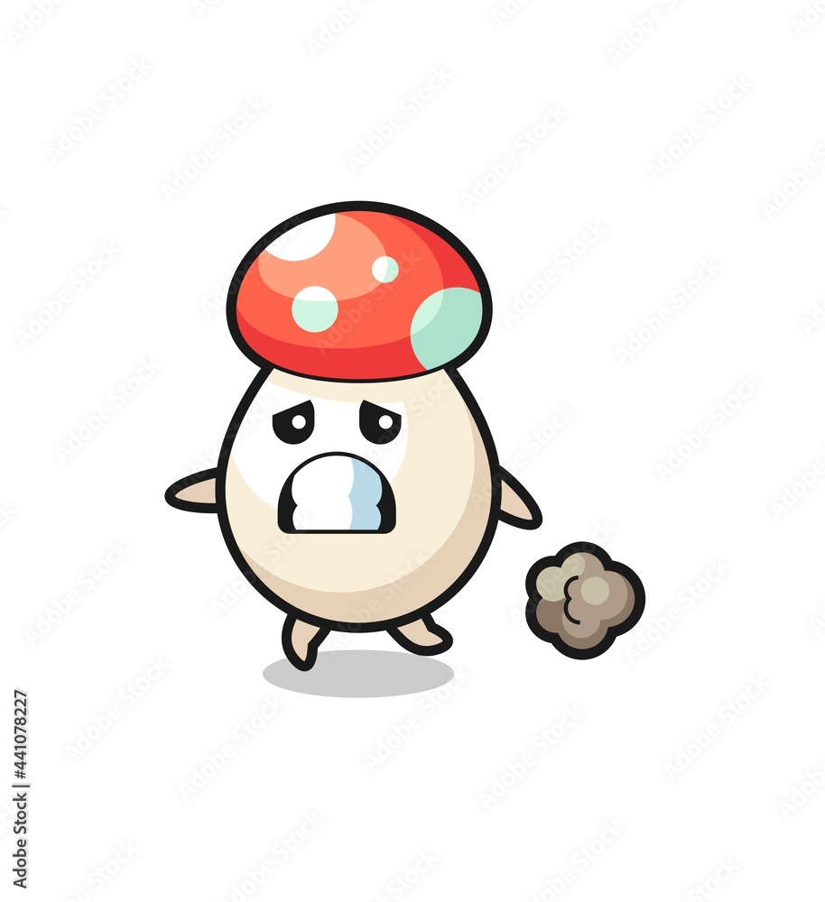 illustration of the mushroom running in fear illustration of the mushroom running in fear