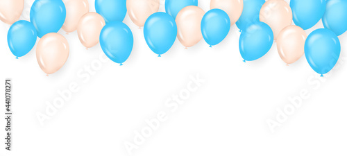 風船の背景　ベクター素材