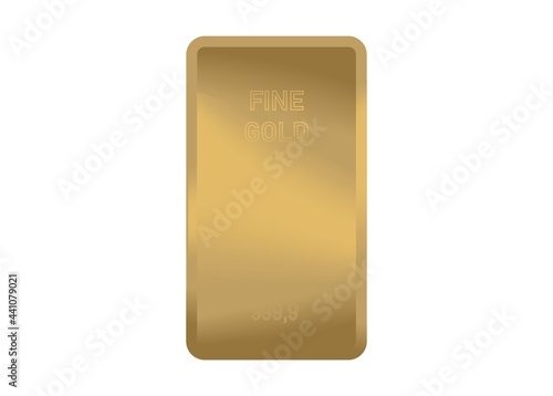 Fine gold bar simple illustration