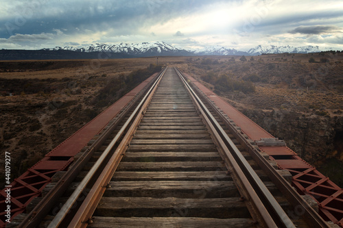railroad train to the mountains photo