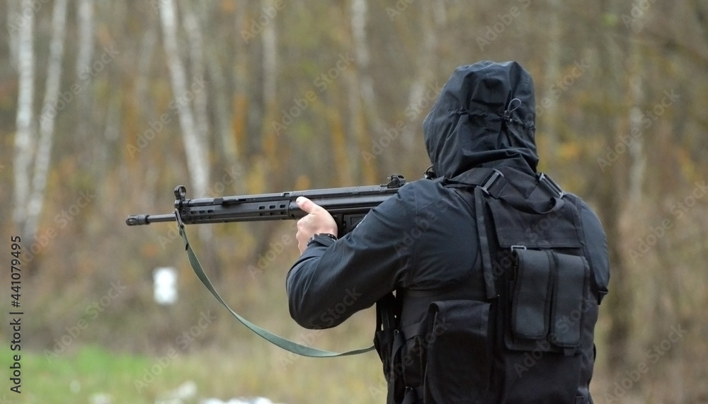 Fototapeta premium Unformal shooting range near Kiev. 