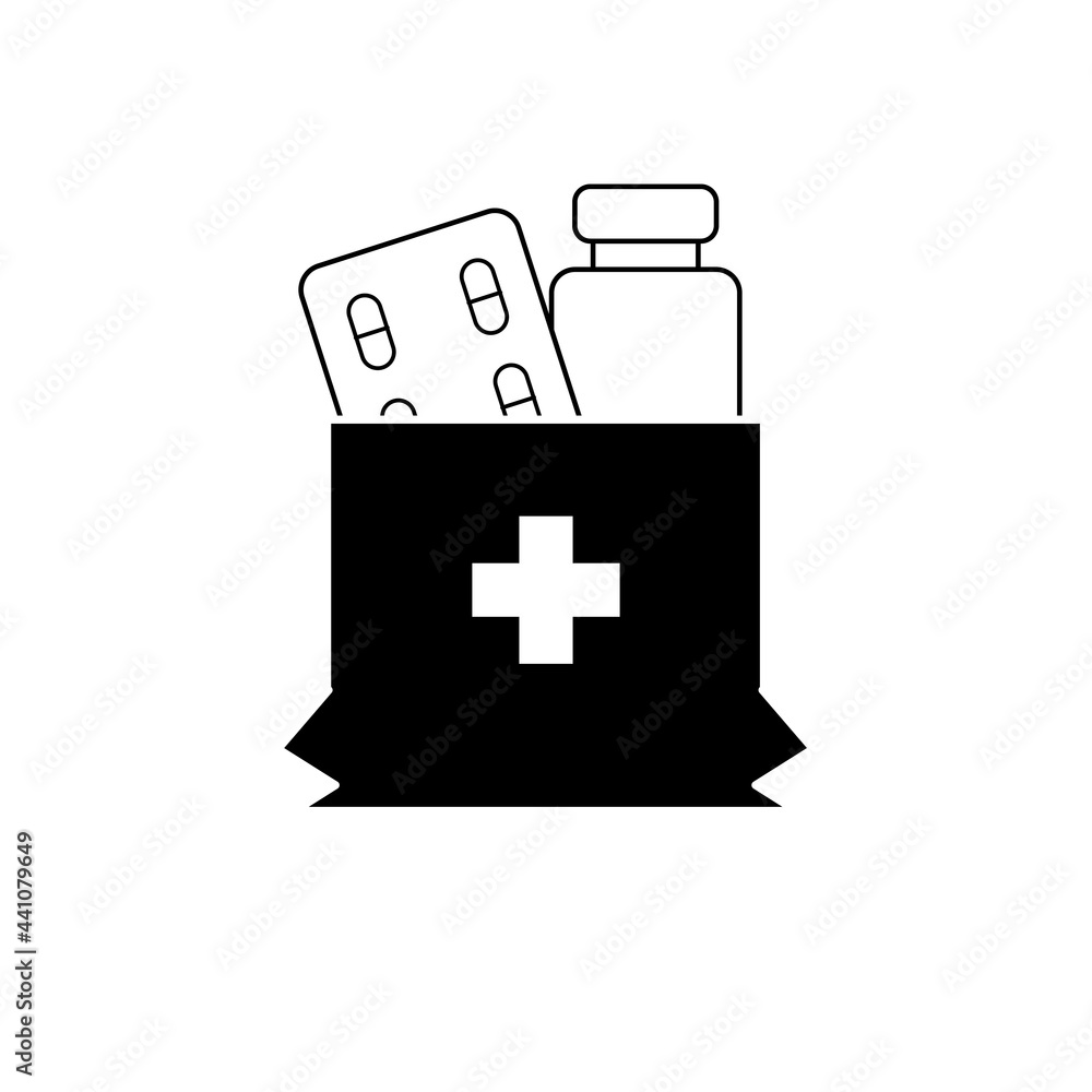 Obraz premium Pharmacy, mall, shopping icon. Element of trade mall icon. 