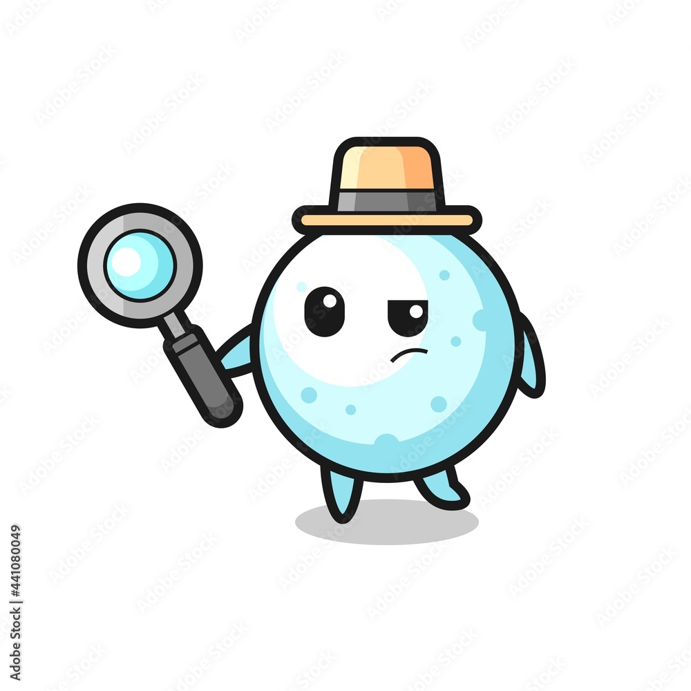 snow ball detective character is analyzing a case