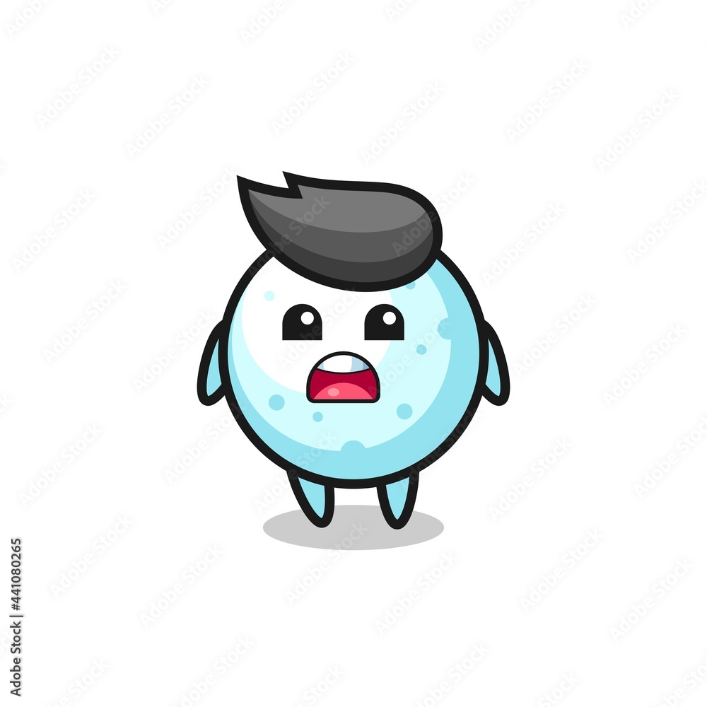 snow ball illustration with apologizing expression, saying I am sorry snow ball illustration with apologizing expression, saying I am sorry