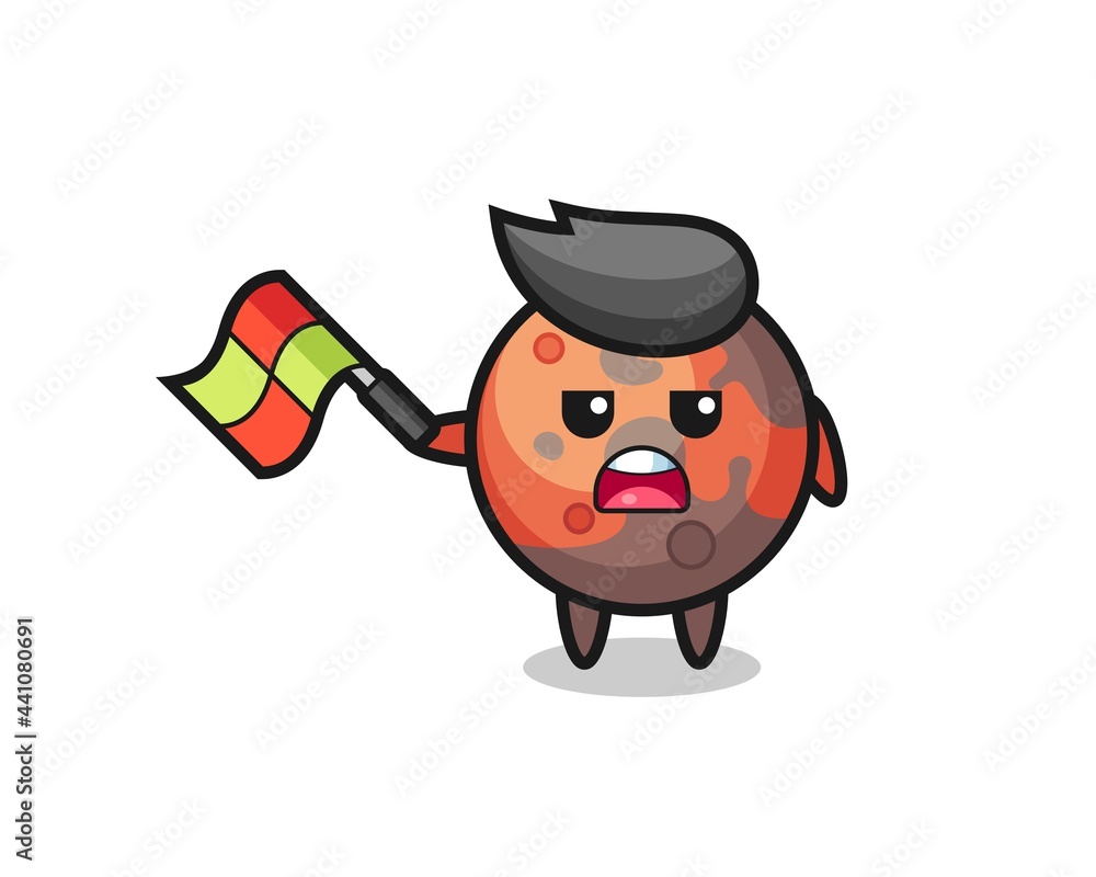 mars cartoon as the line judge hold the flag up at a 45 degree angle mars cartoon as the line judge hold the flag up at a 45 degree angle