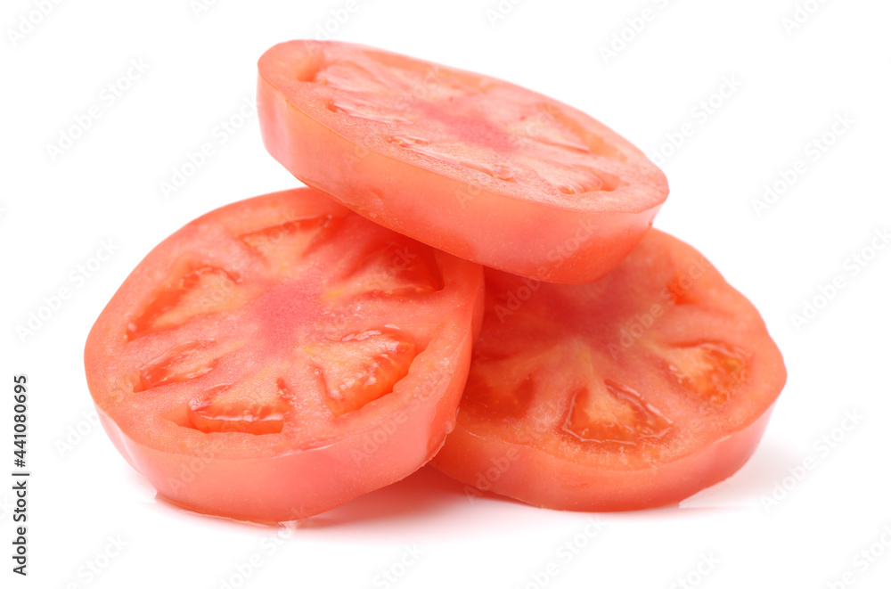 Tomato slice isolated on white background Tomato slice isolated on white background
