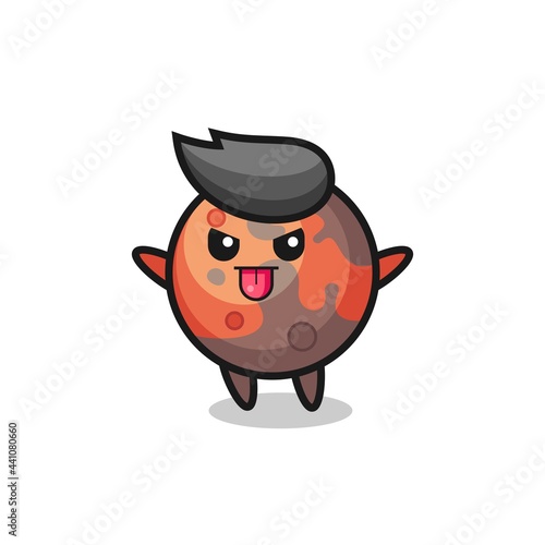 naughty mars character in mocking pose