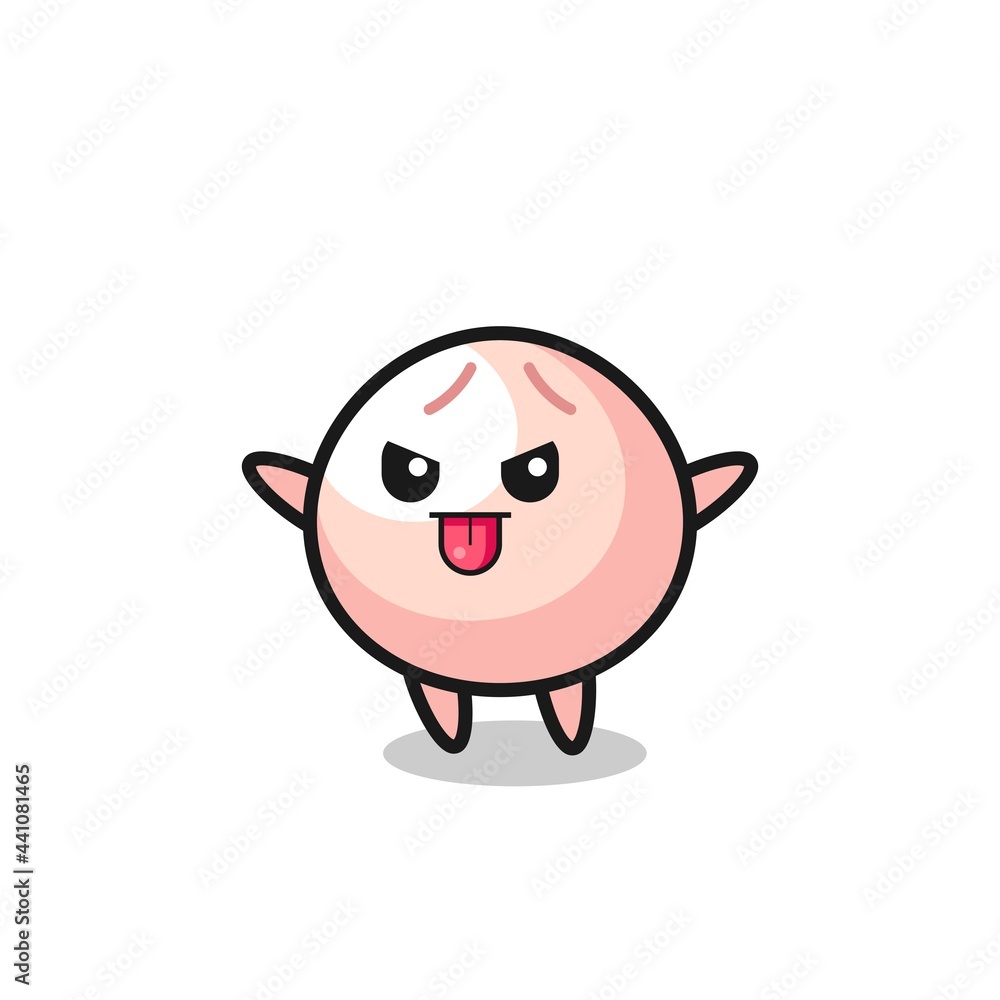 naughty meatbun character in mocking pose naughty meatbun character in mocking pose