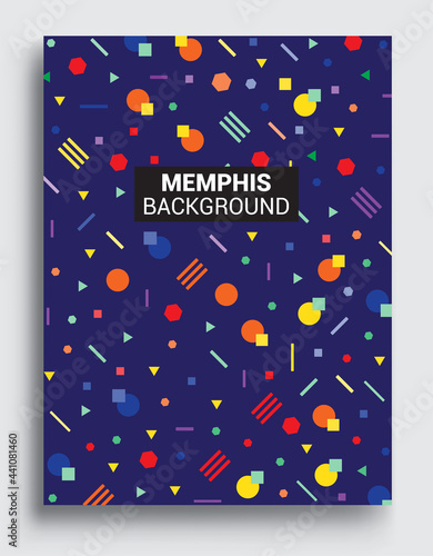 Memphis design elements halftone and geometric shapes patterns trend, design and vintage geometric print illustration element