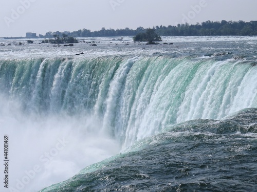 Water flowing at Niagara Falls 