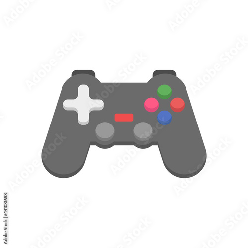 joystick icon, gamepad, flat icon vector illustration isolated on white background. for game themes and others