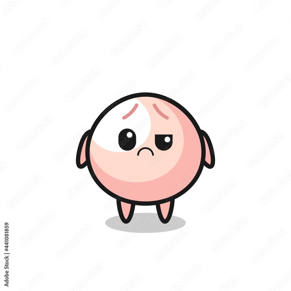 the mascot of the meatbun with sceptical face the mascot of the meatbun with sceptical face