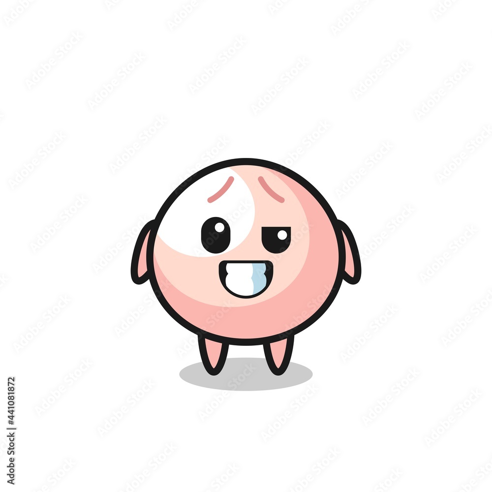 cute meatbun mascot with an optimistic face cute meatbun mascot with an optimistic face