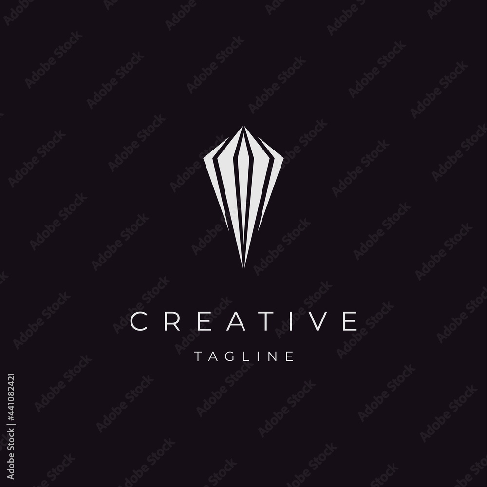 Fototapeta premium Gemstone logo design illustration vector template