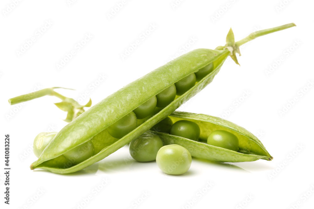 Fresh peas isolated on white background Fresh peas isolated on white background