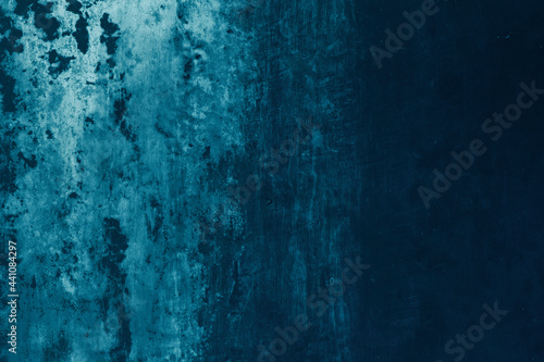 Grunge cement concrete texture background. Texture of an grunge concrete wall. Blue tone.