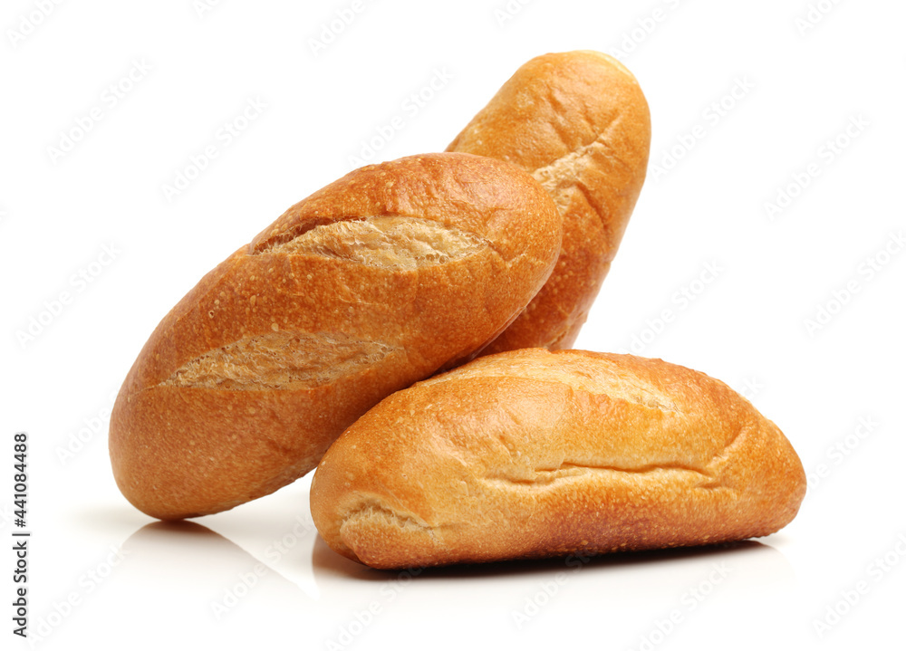 crusty mini baguettes on white surface