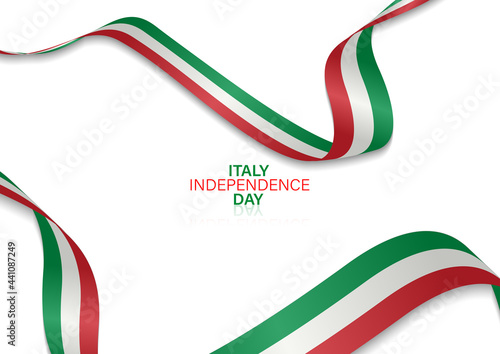 Independence Day of Italy background for banner, flyer, ribbon flag Italy