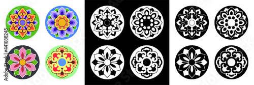 Korean traditional decorative patterns of temples.