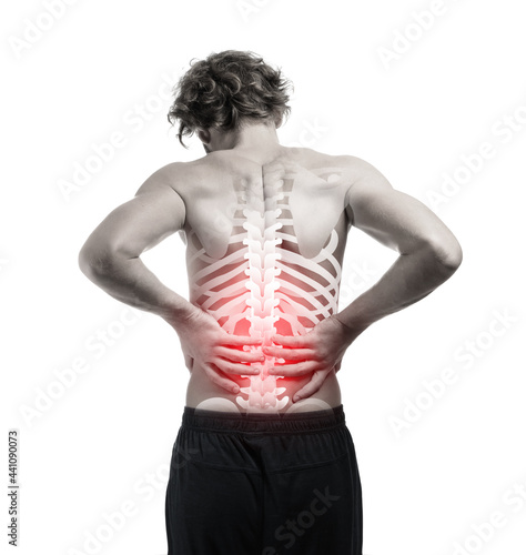 Young man suffering from ba...