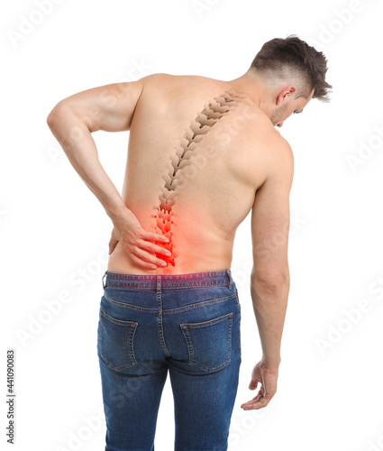 Young man suffering from ba...
