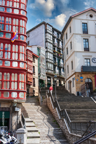 San Miguel de Unamuno Square Old Town of Bilbao. Basque Country, Spain.