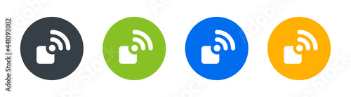 Wireless, internet, connection, signal icon symbol isolated on white background.