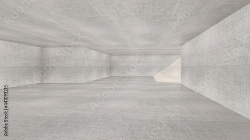  concrete wall with light coming in outdoors 3d render image ver2-2