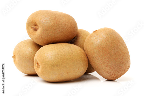 golden kiwi  Actinidia chinensis  on white background