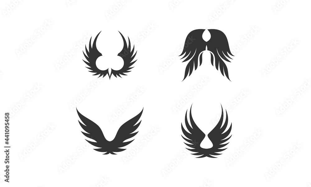 Eagle wing set illustration vector logo Eagle wing set illustration vector logo