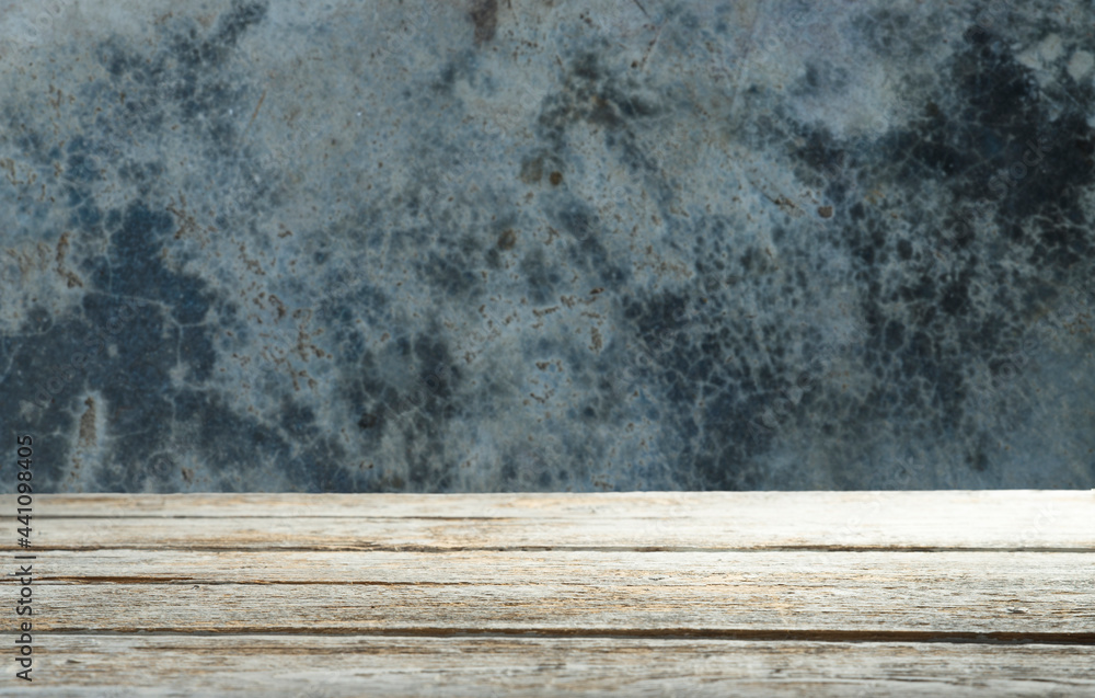 background of barrel and worn old table of wood background of barrel and worn old table of wood