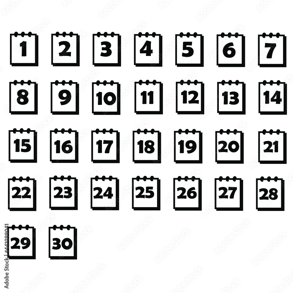 Calendar icon vector, flat design best vector icon. One month 31 days. Can be edited and changed colors. Calendar icon vector, flat design best vector icon. One month 31 days. Can be edited and changed colors.