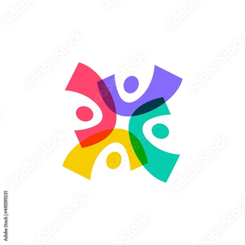 people check family group community team work logo vector icon illustration