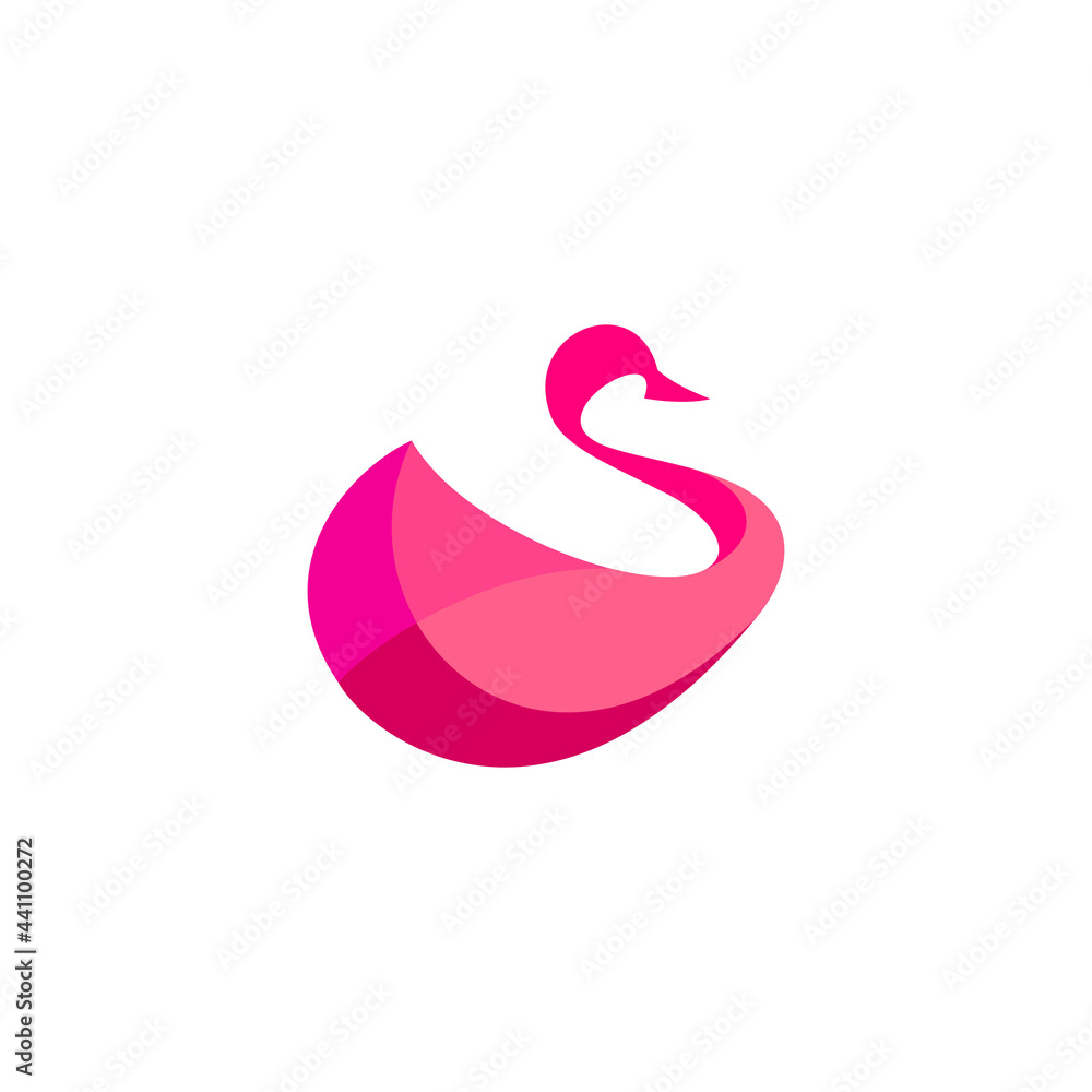 Swan flat minimalist logo design .Abstract emblems, design concepts, logos, logotype, elements. Swan flat minimalist logo design .Abstract emblems, design concepts, logos, logotype, elements.