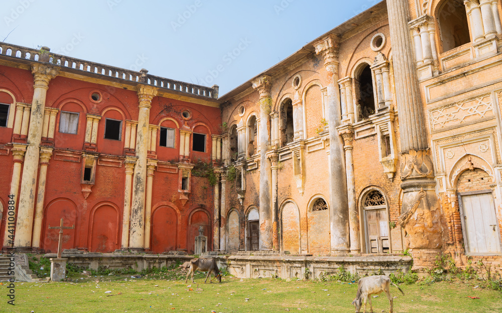 Old architecture of Raj Palace located at Rajnagar, Built by Darbhanga Maharaj, Madhubani, Bihar tourism
