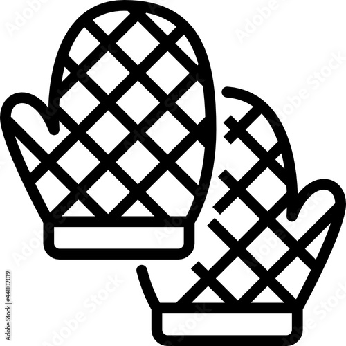 mitten outline icon