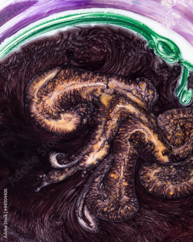 Beautiful acrylic color abstract background. Colored marble mixed ink abstraction