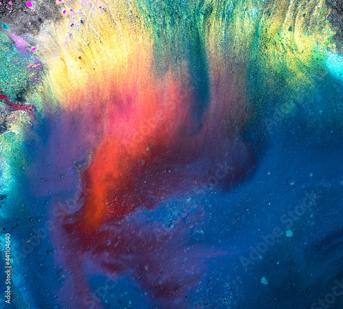 Beautiful acrylic color abstract background. Colored marble mixed ink abstraction