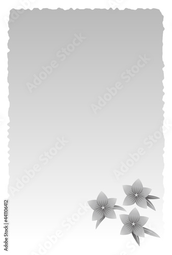 喪中はがき　桔梗の花