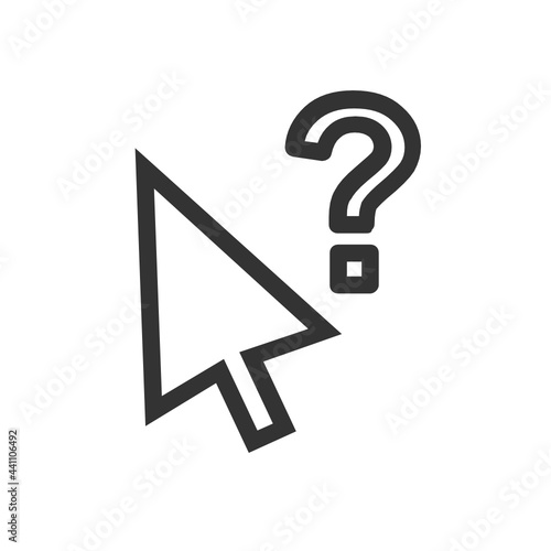 Arrow Help Cursor outline icon