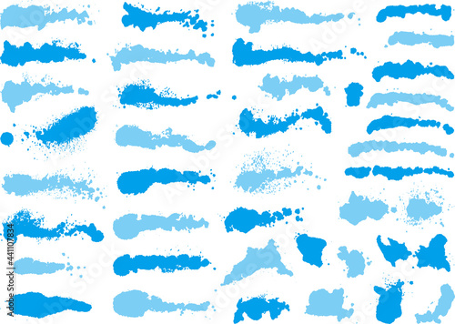 筆で描いた線素材集