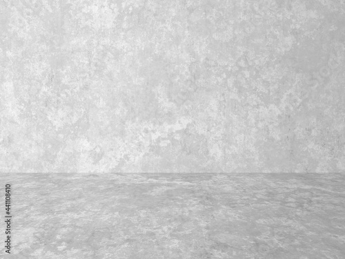 empty gray interior with concrete wall