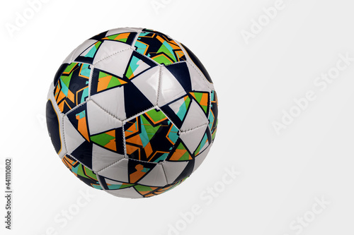 фотографія New futsal ball on a white background close-up